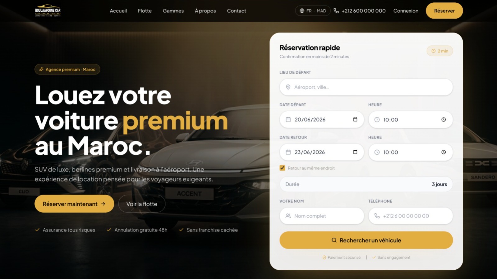 Boulaayoune Car — Location de Voitures Premium