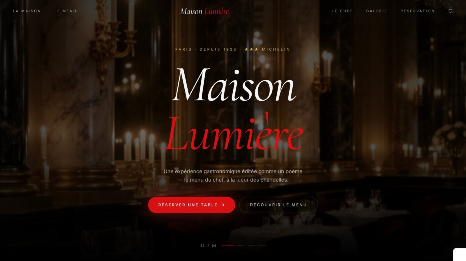 Maison Lumière — Restaurant Gastronomique · Paris